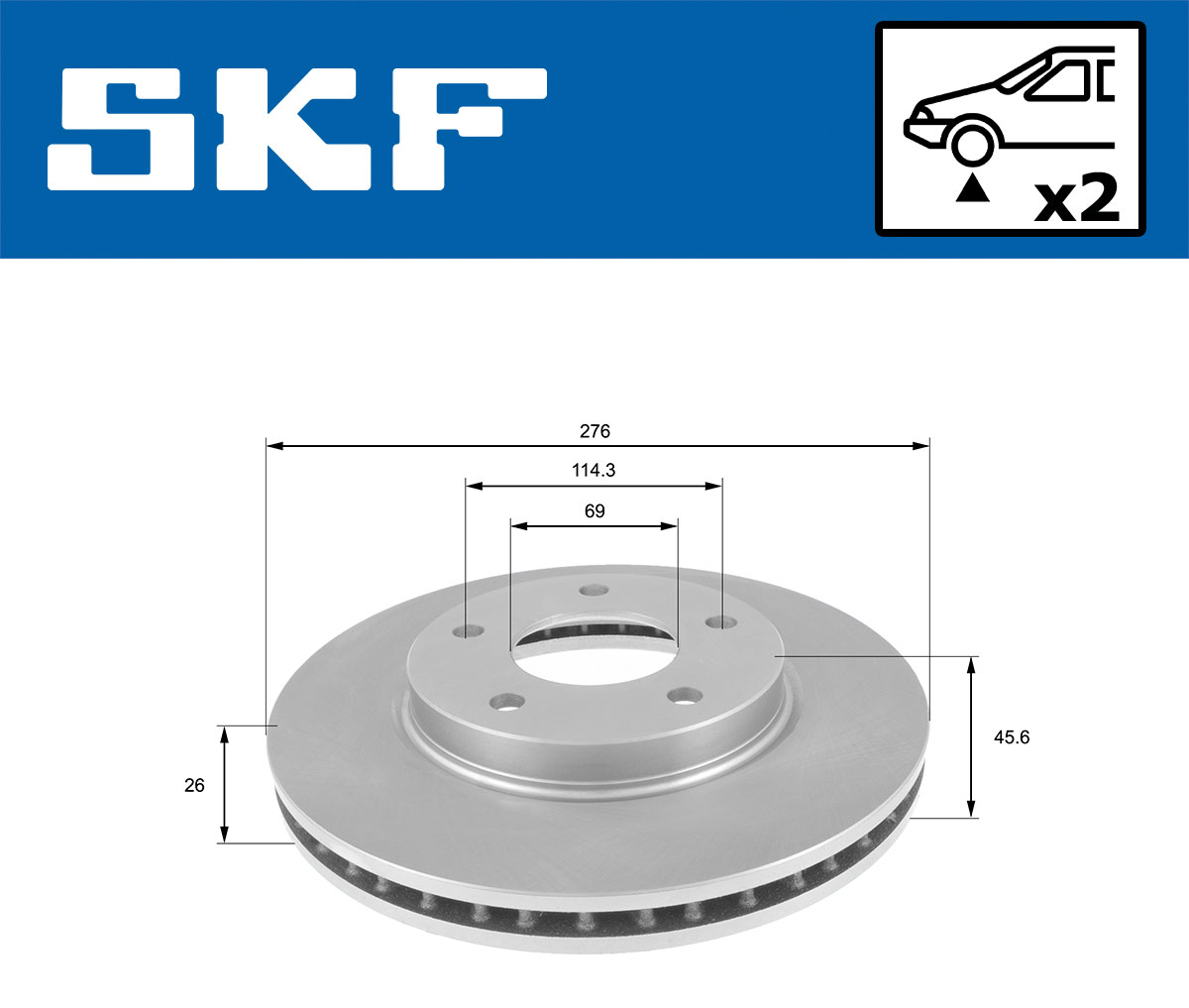 SKF Remschijf VKBD 80798 V2