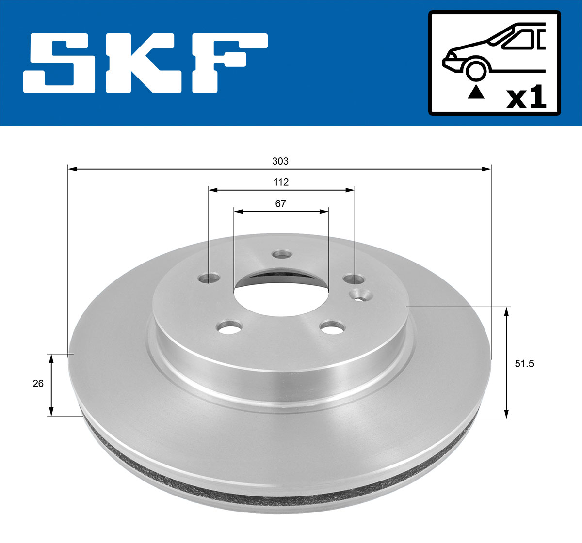 SKF Remschijf VKBD 80814 V1