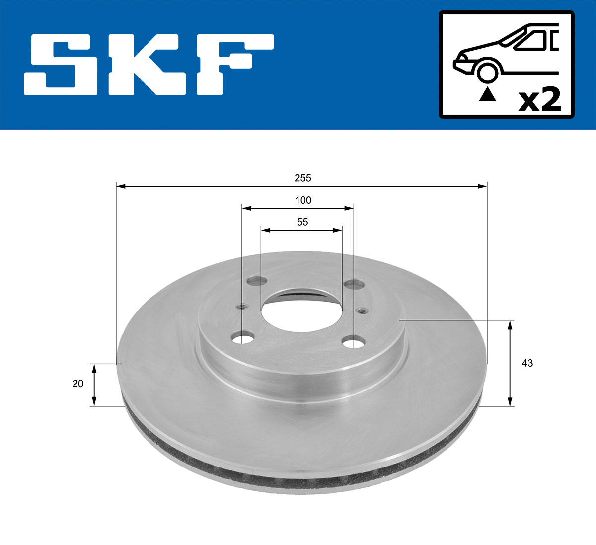 SKF Remschijf VKBD 80839 V2