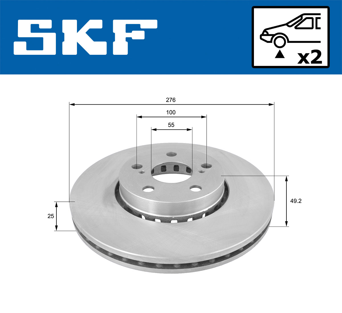 SKF Remschijf VKBD 80853 V2