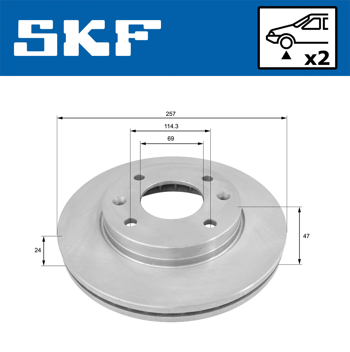 SKF Remschijf VKBD 80860 V2