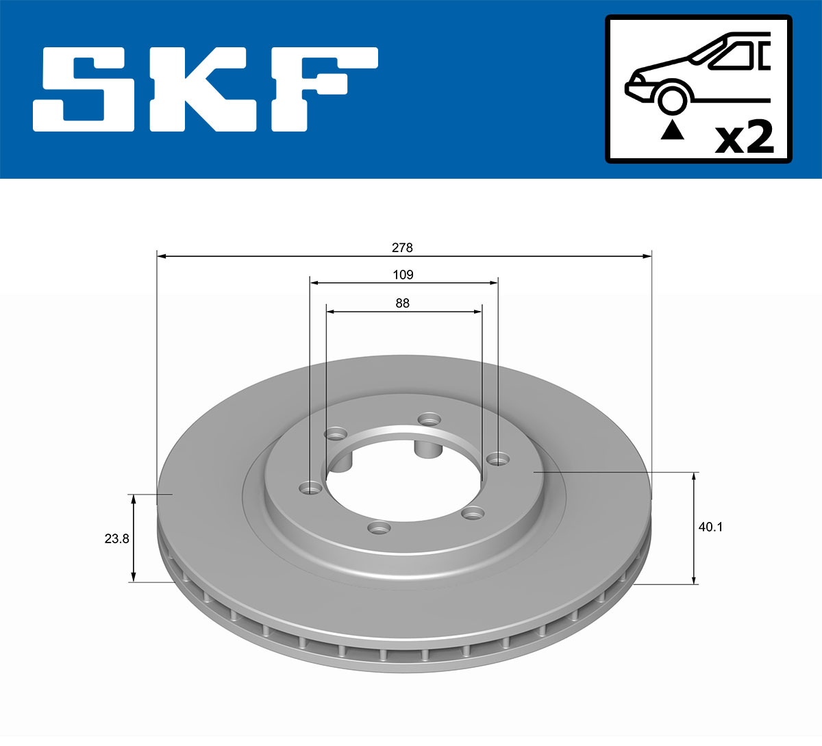 SKF Remschijf VKBD 80918 V2