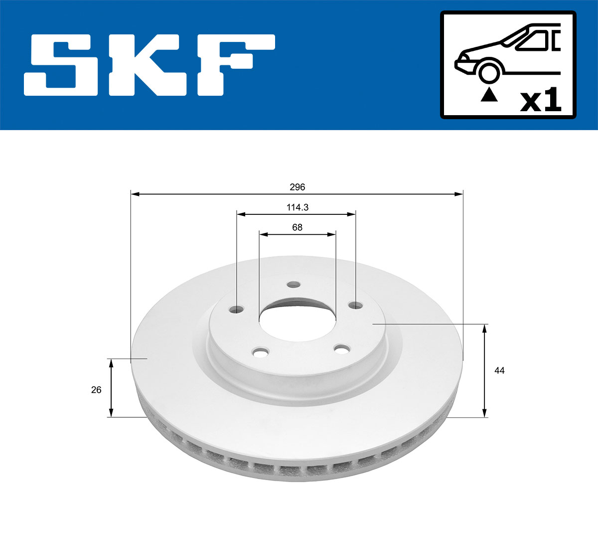 SKF Remschijf VKBD 80936 V1