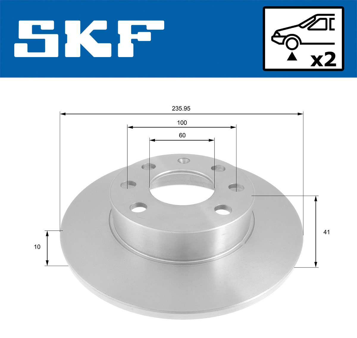 SKF Remschijf VKBD 80941 S2
