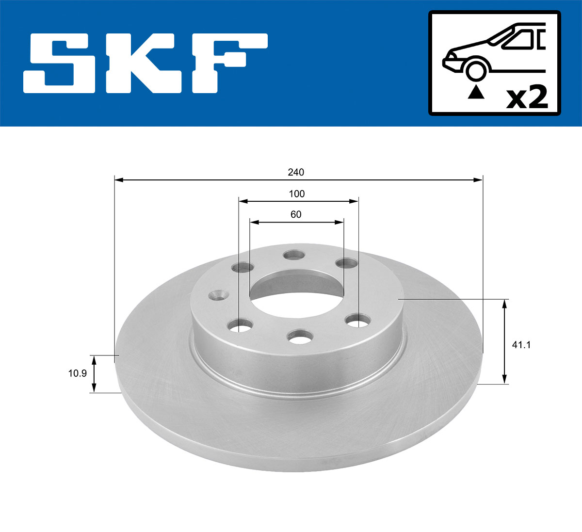 SKF Remschijf VKBD 80965 S2