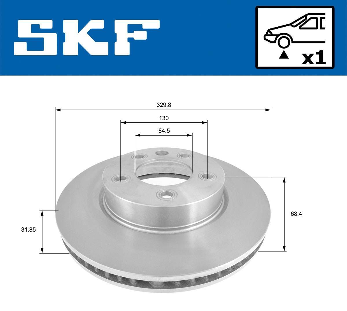 SKF Remschijf VKBD 81057 V1