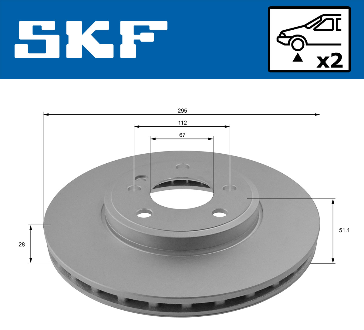 SKF Remschijf VKBD 81070 V2