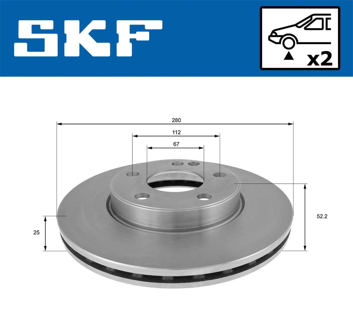 SKF Remschijf VKBD 81117 V2