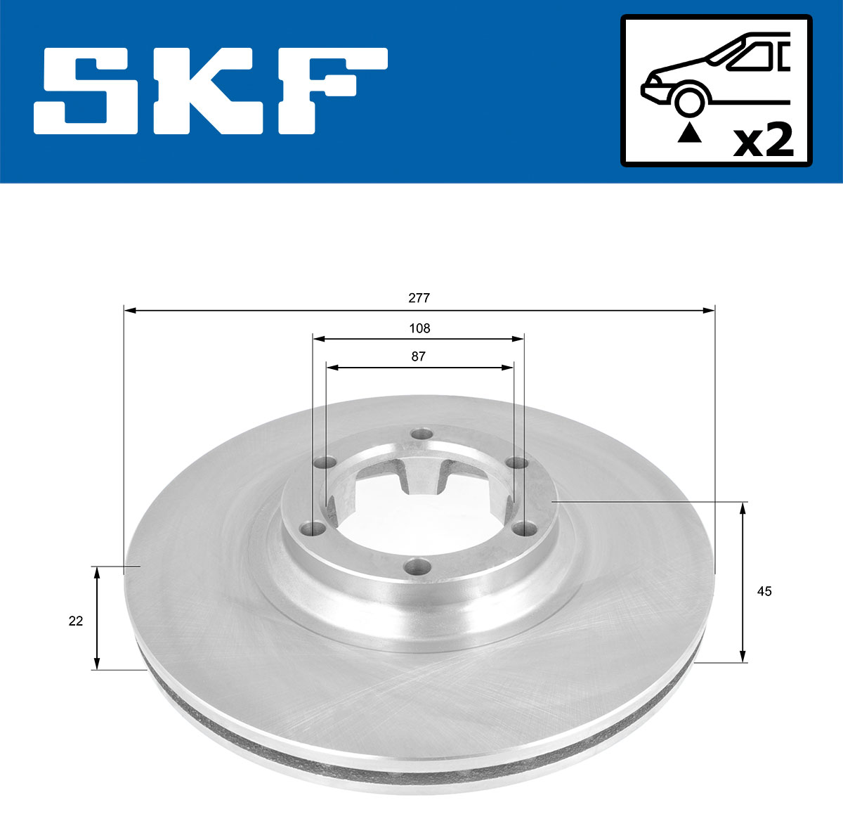 SKF Remschijf VKBD 81126 V2