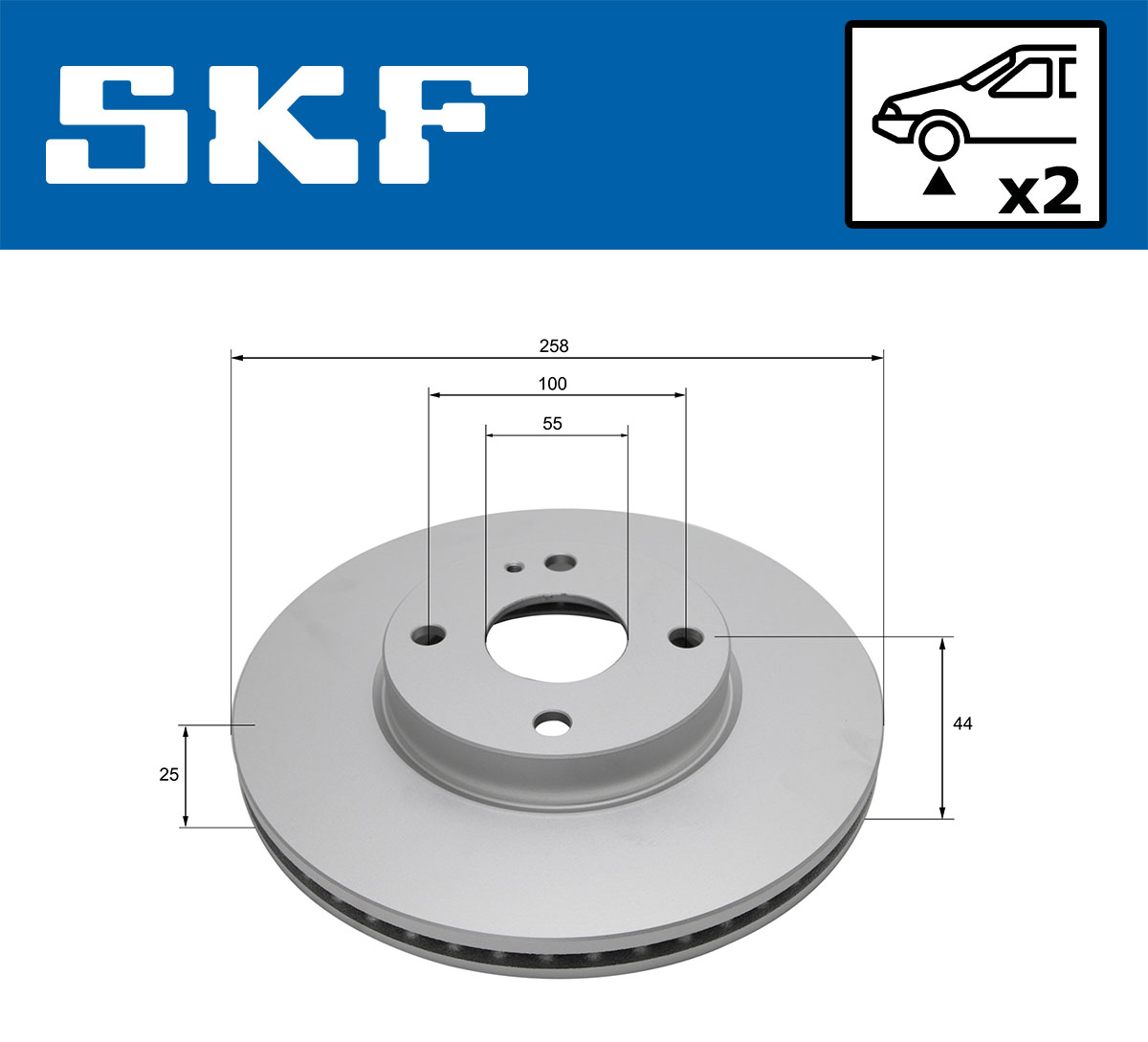 SKF Remschijf VKBD 81134 V2