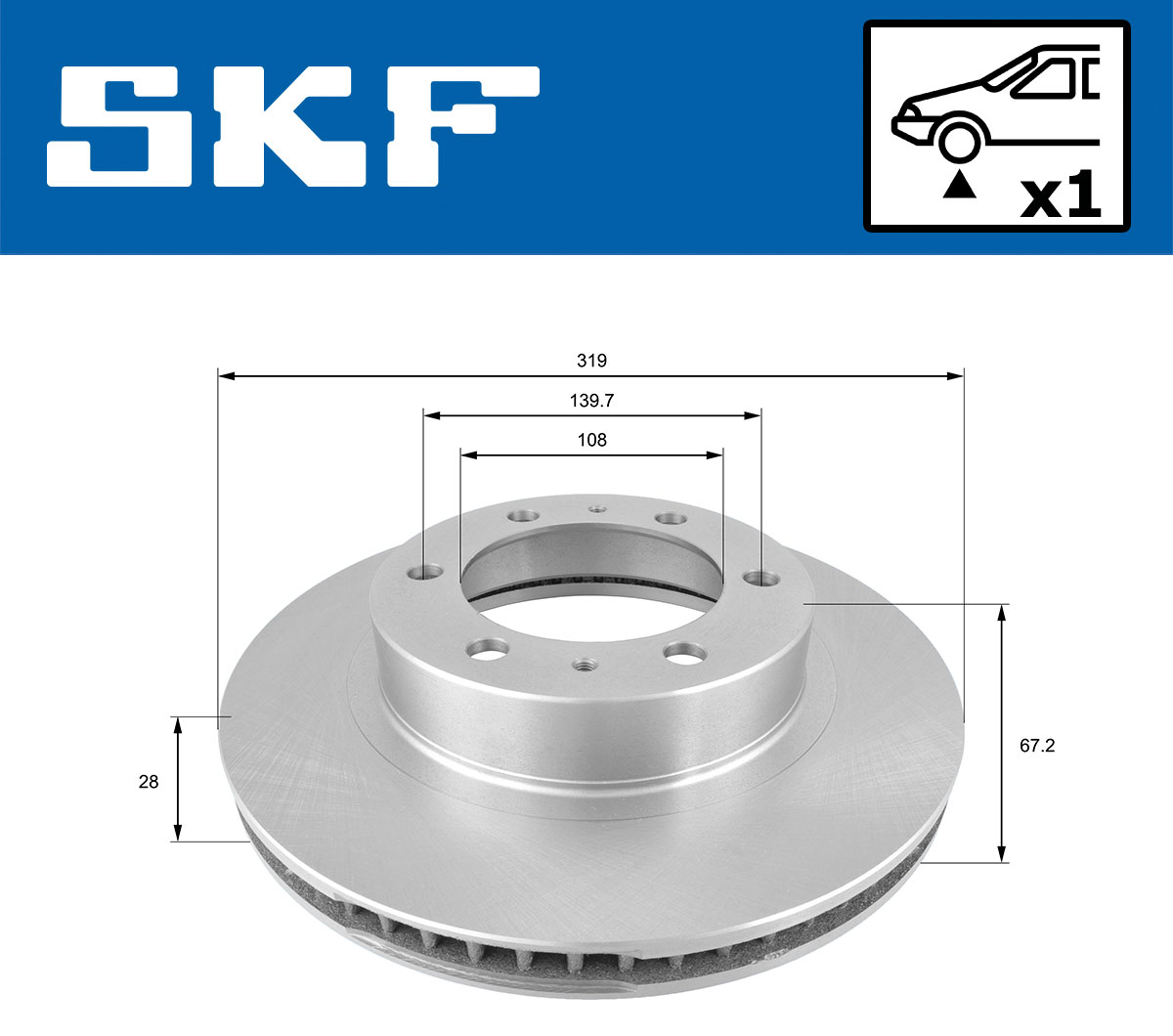 SKF Remschijf VKBD 81135 V1