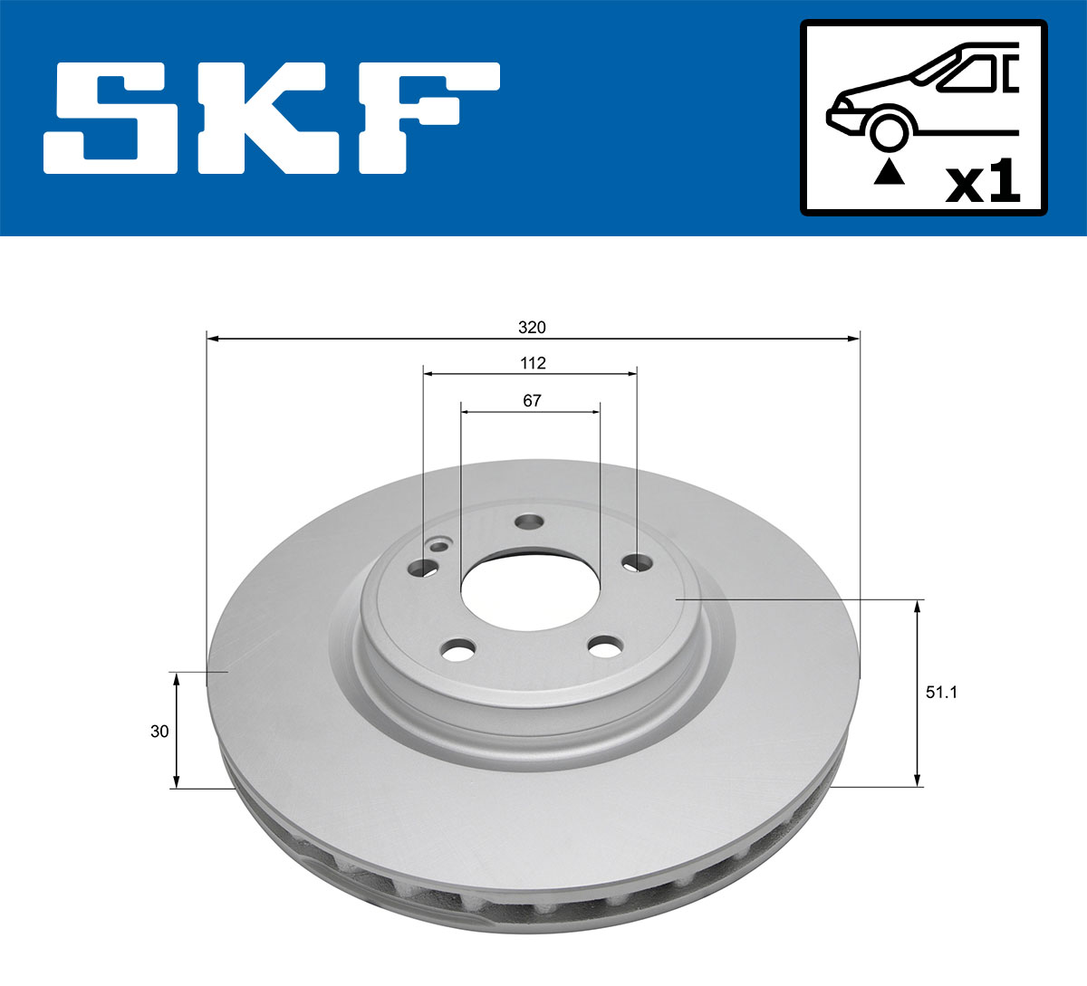 SKF Remschijf VKBD 81225 V1