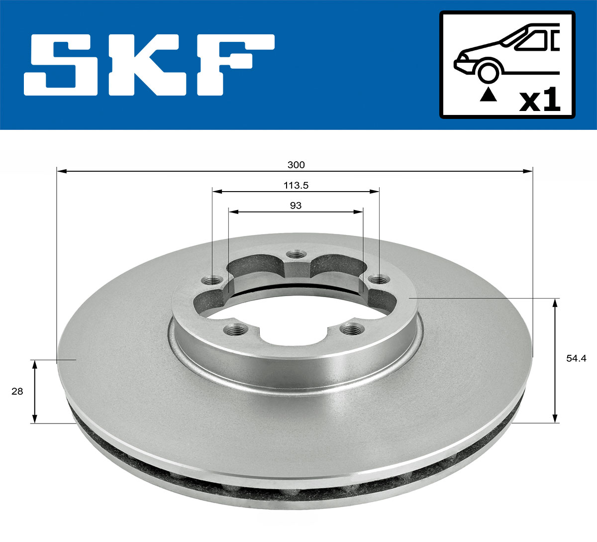 SKF Remschijf VKBD 81286 V1