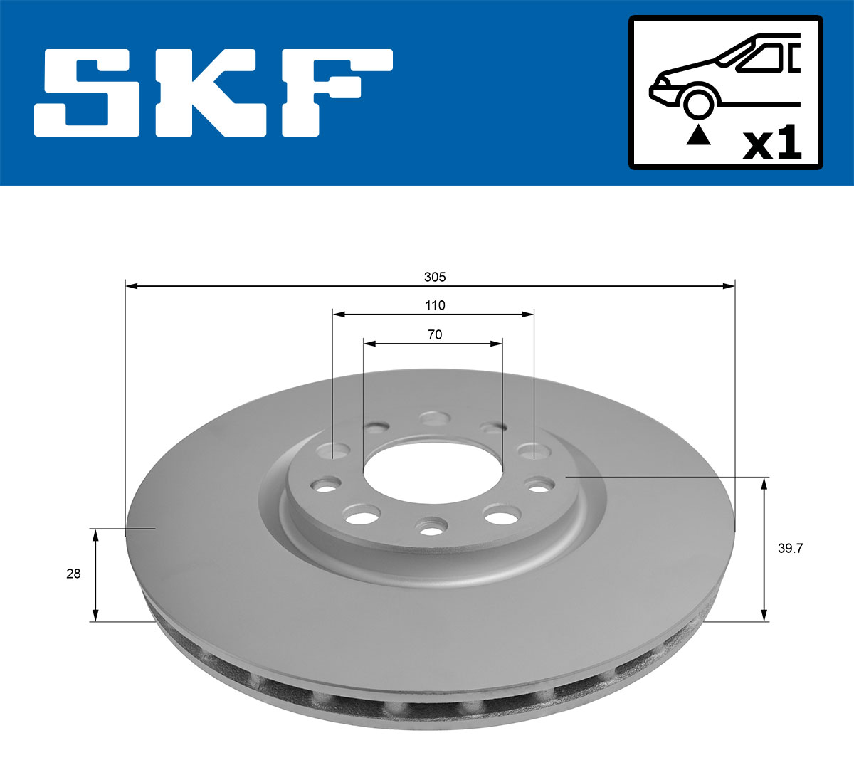 SKF Remschijf VKBD 81301 V1