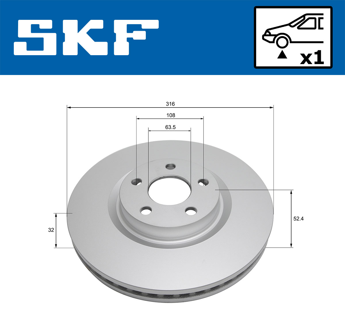 SKF Remschijf VKBD 81333 V1