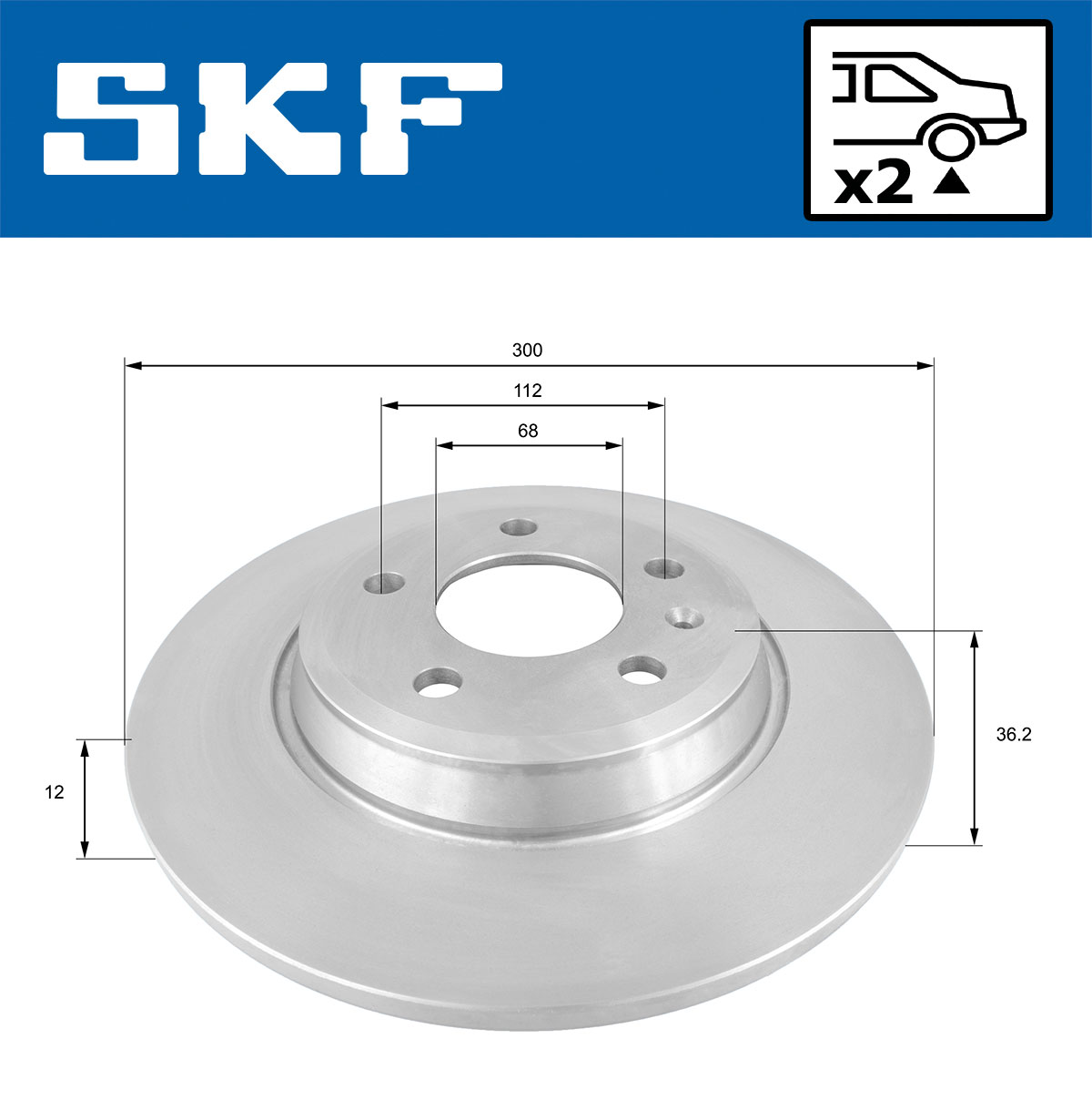 SKF Remschijf VKBD 90044 S2