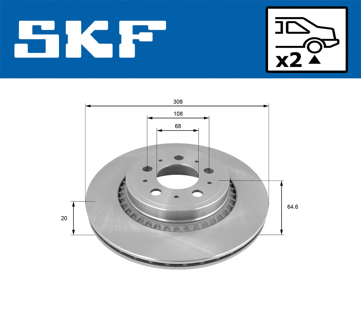 SKF Remschijven VKBD 90296 V2