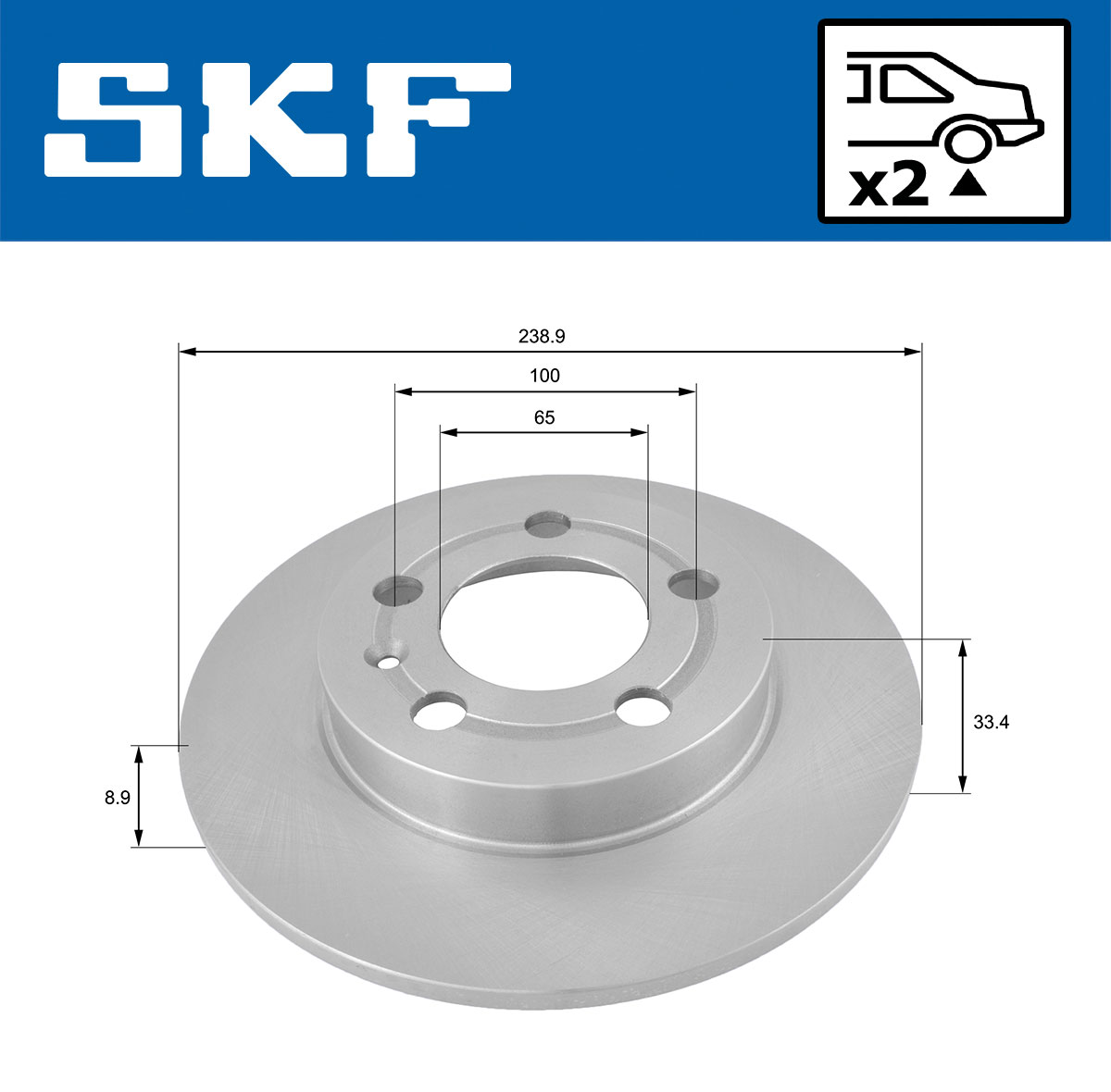 SKF Remschijf VKBD 90361 S2