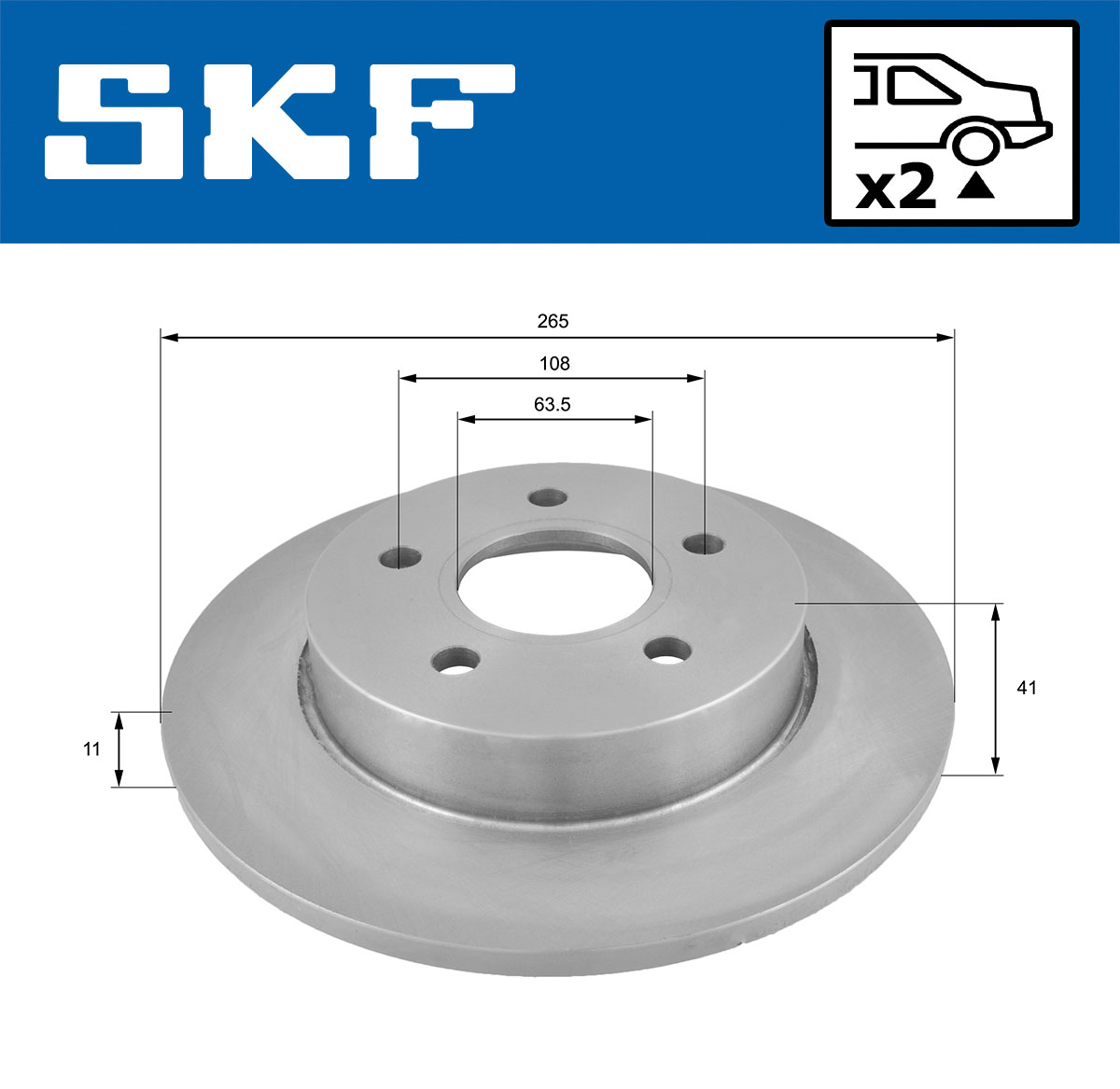 SKF Remschijf VKBD 90417 S2