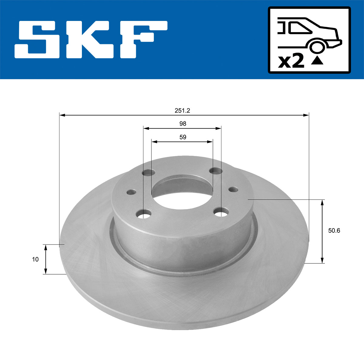 SKF Remschijf VKBD 90438 S2
