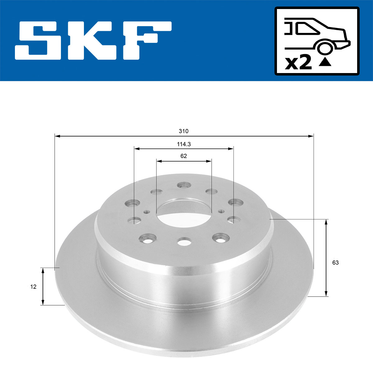 SKF Remschijf VKBD 90451 S2