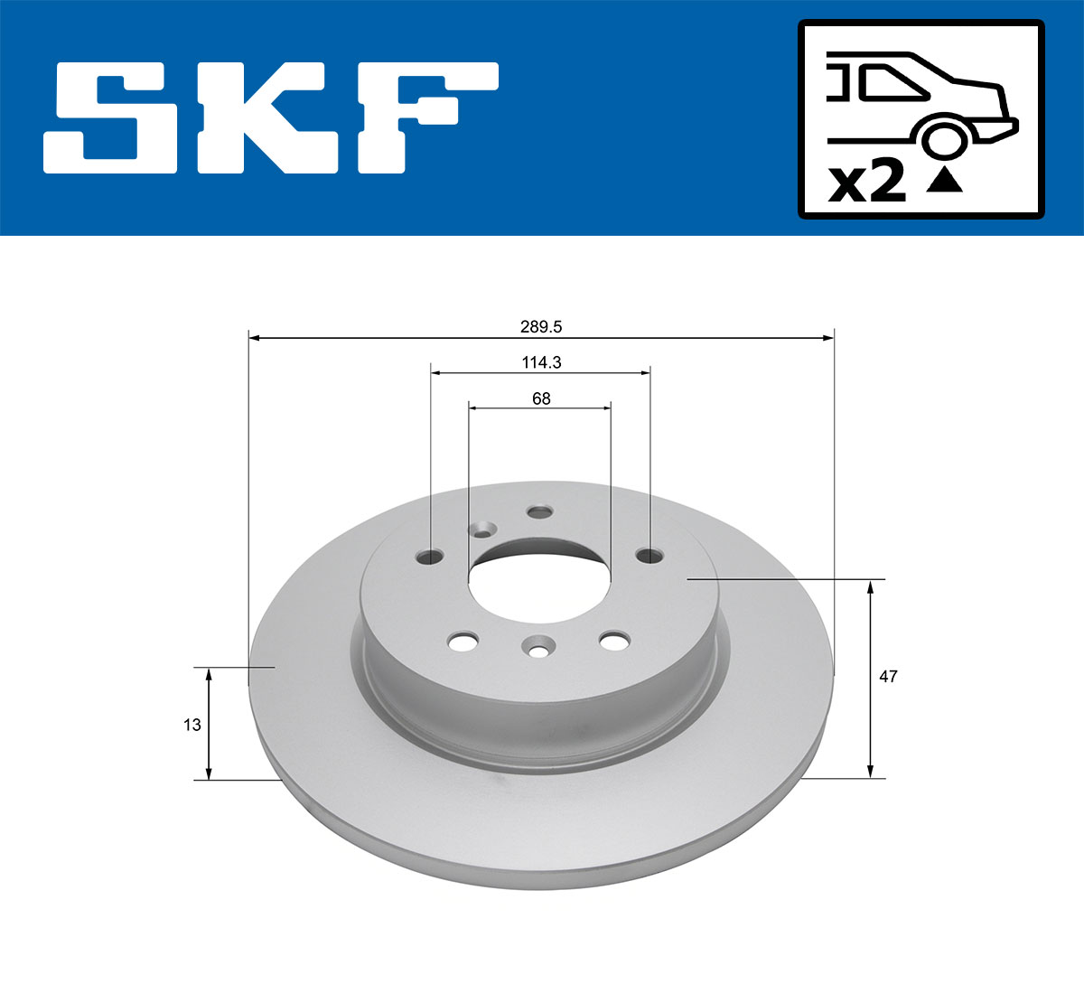 SKF Remschijf VKBD 90457 S2