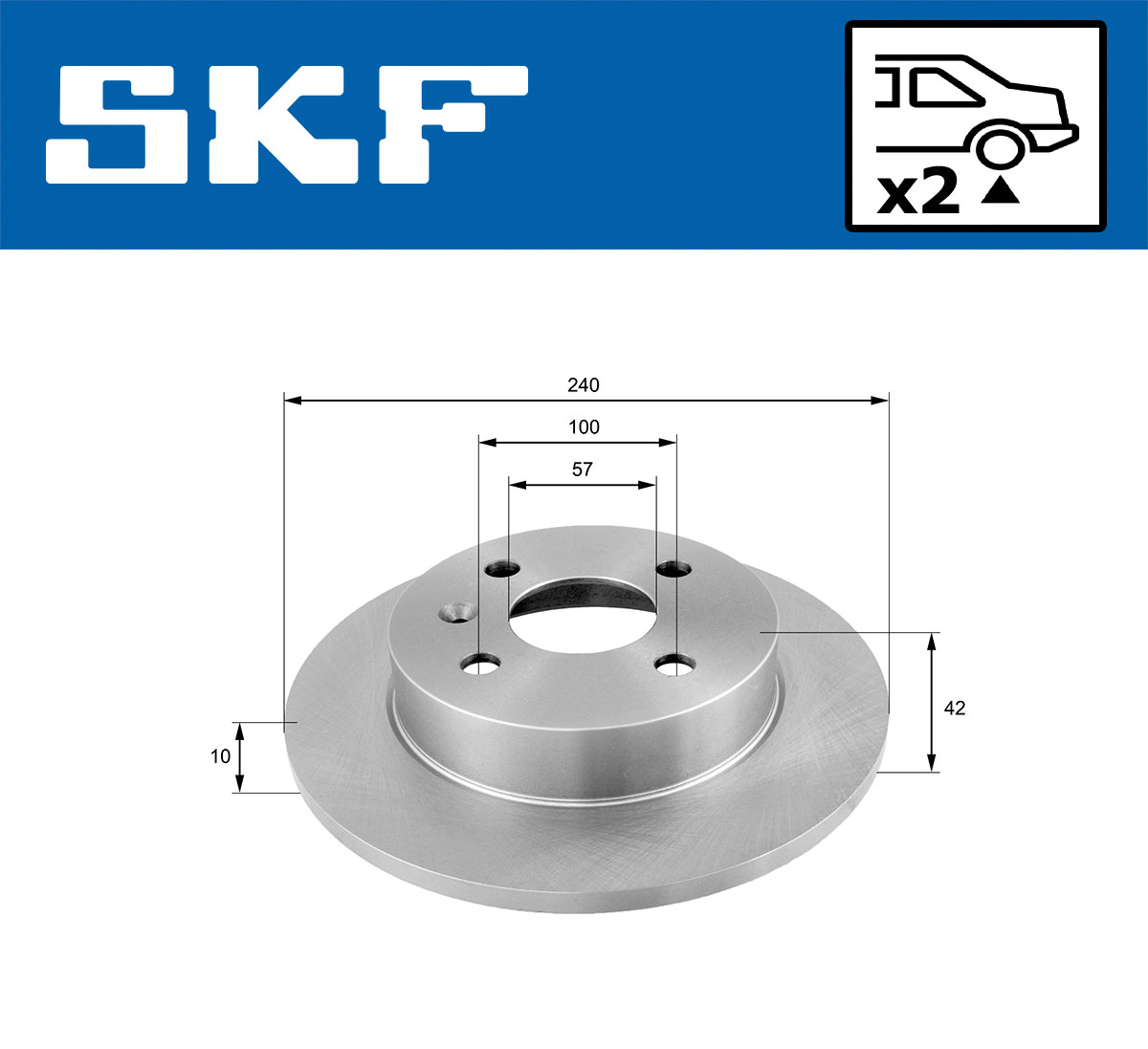 SKF Remschijf VKBD 90497 S2