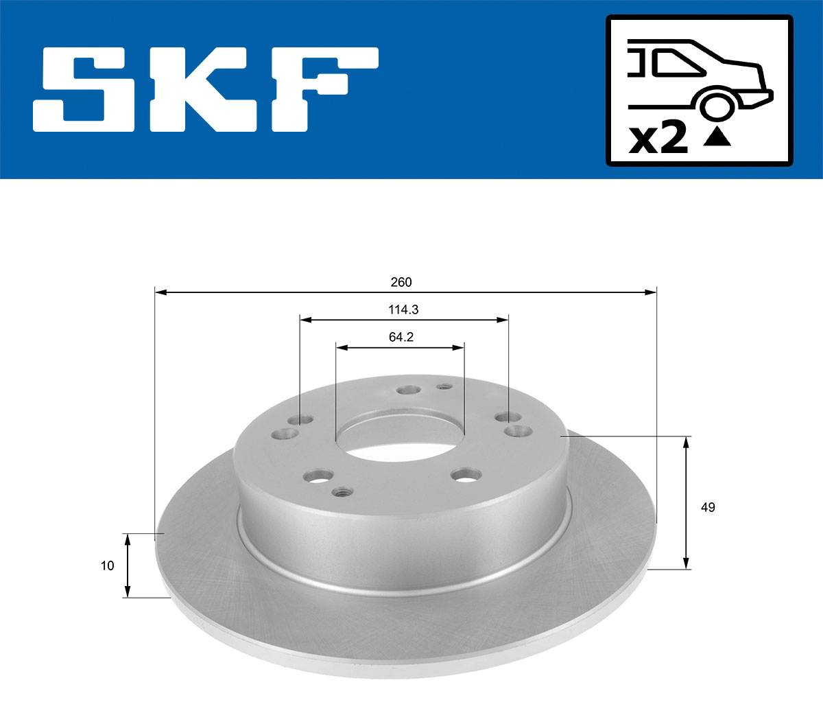 SKF Remschijf VKBD 90498 S2