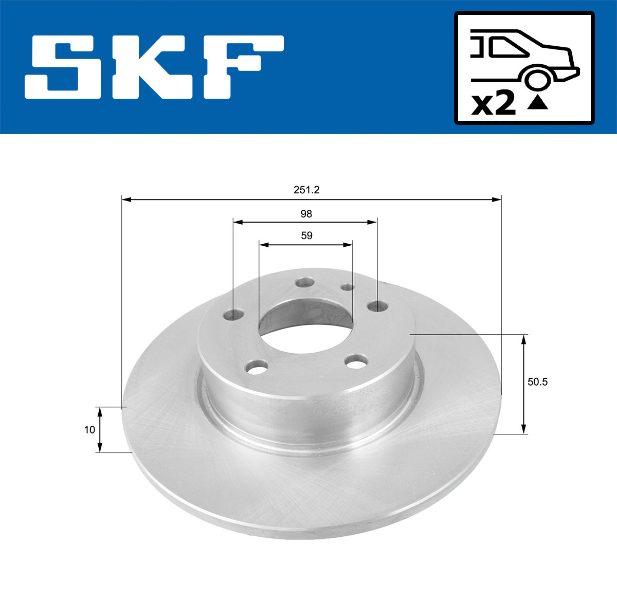 SKF Remschijf VKBD 90501 S2