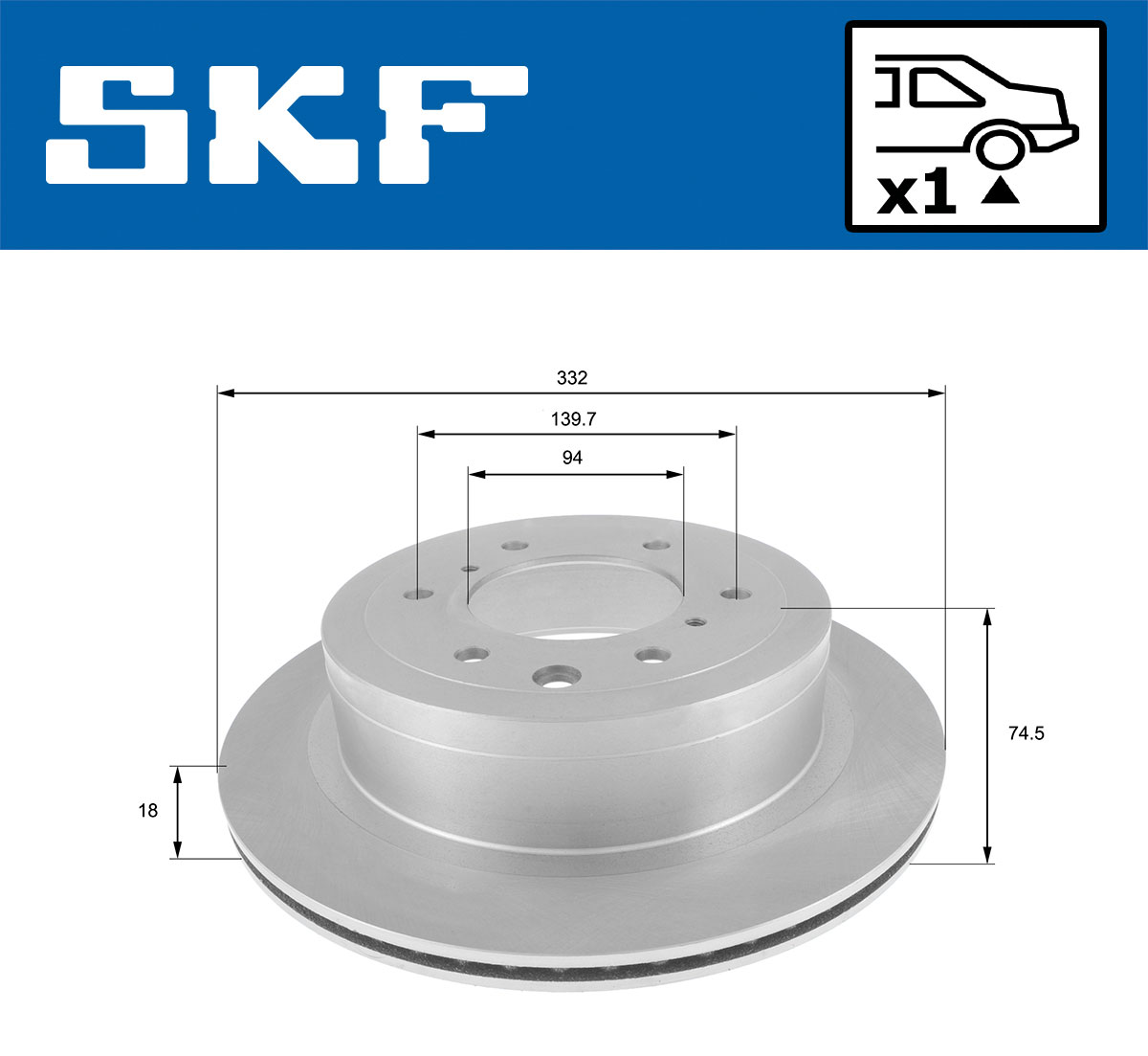 SKF Remschijf VKBD 90502 V1