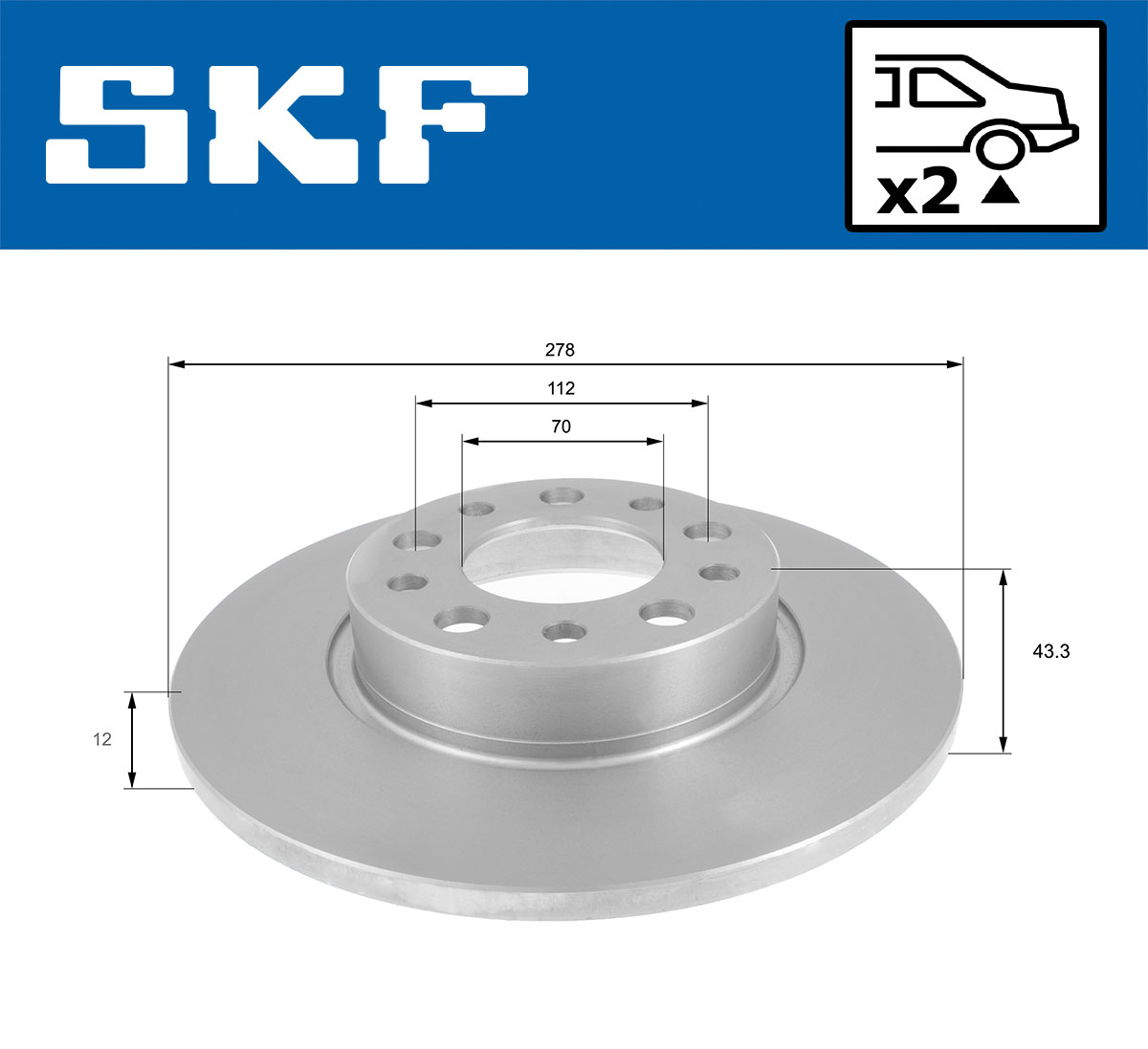 SKF Remschijf VKBD 90505 S2