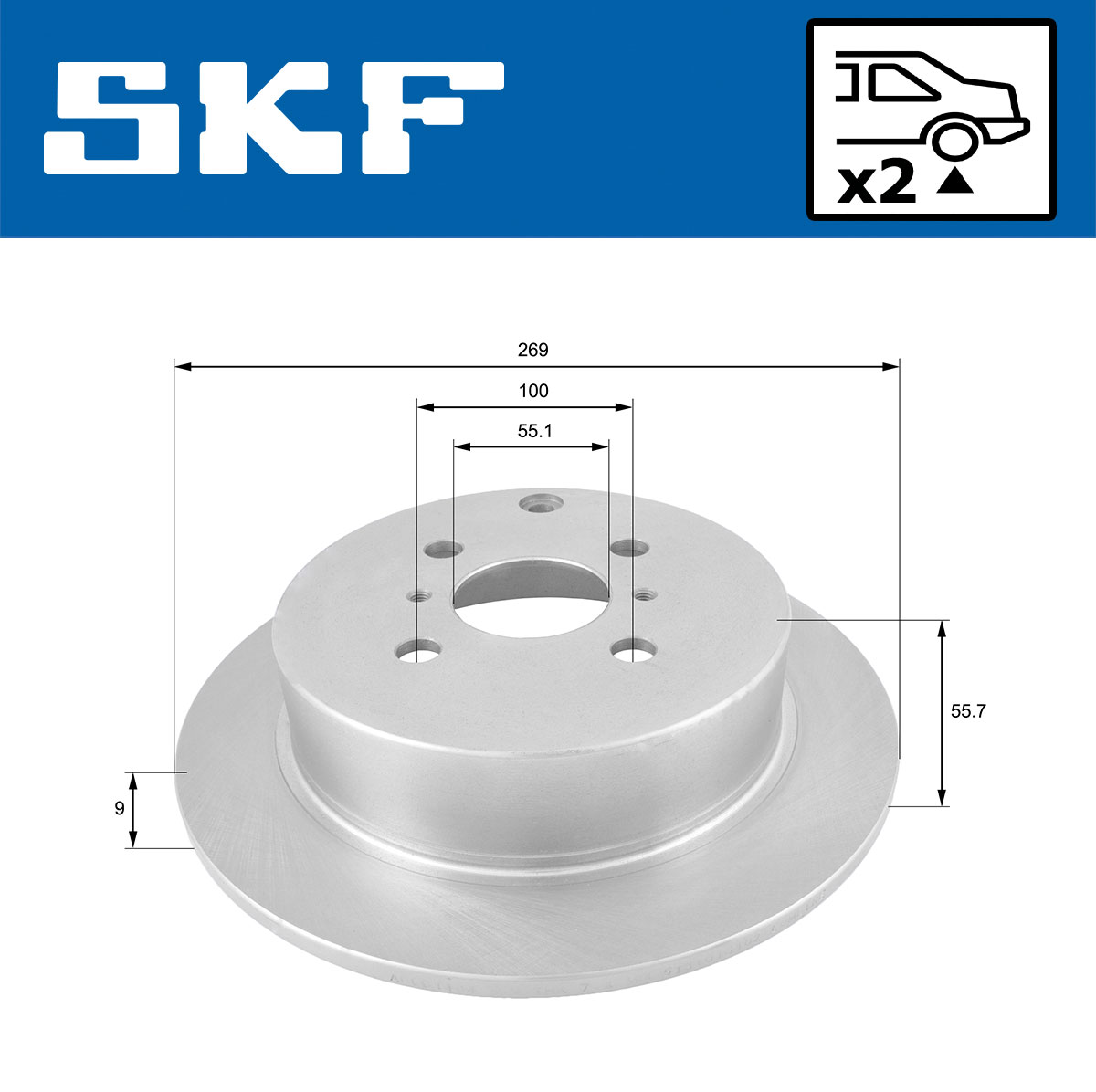 SKF Remschijf VKBD 90536 S2