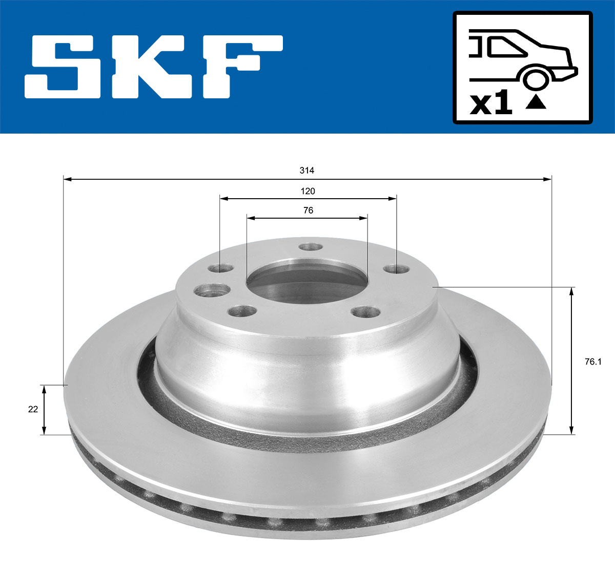 SKF Remschijf VKBD 90539 V1