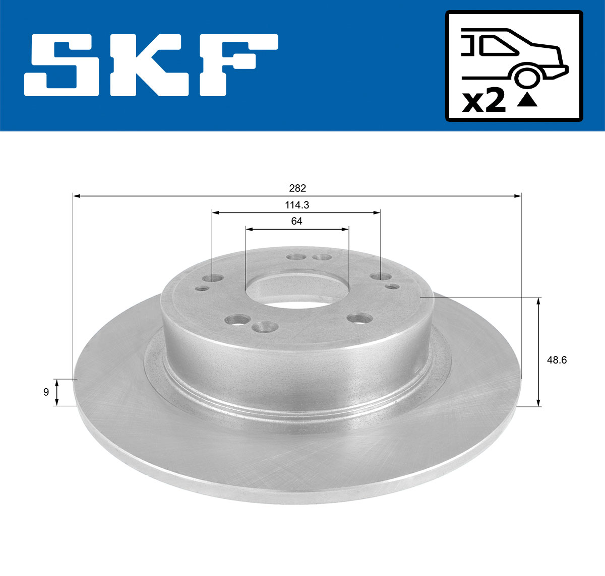 SKF Remschijf VKBD 90540 S2