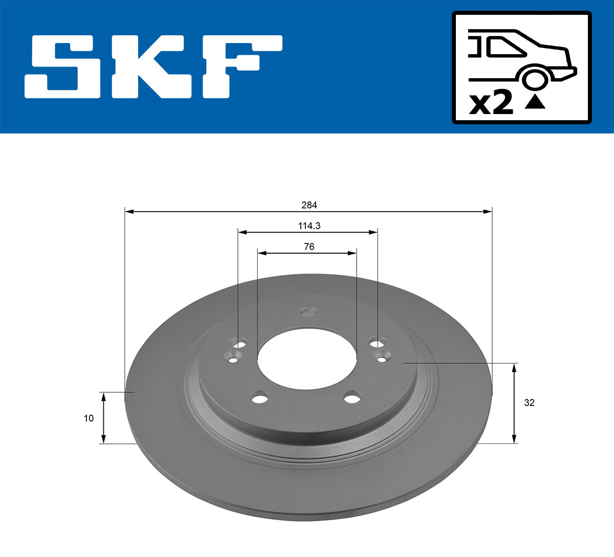 SKF Remschijf VKBD 90542 S2