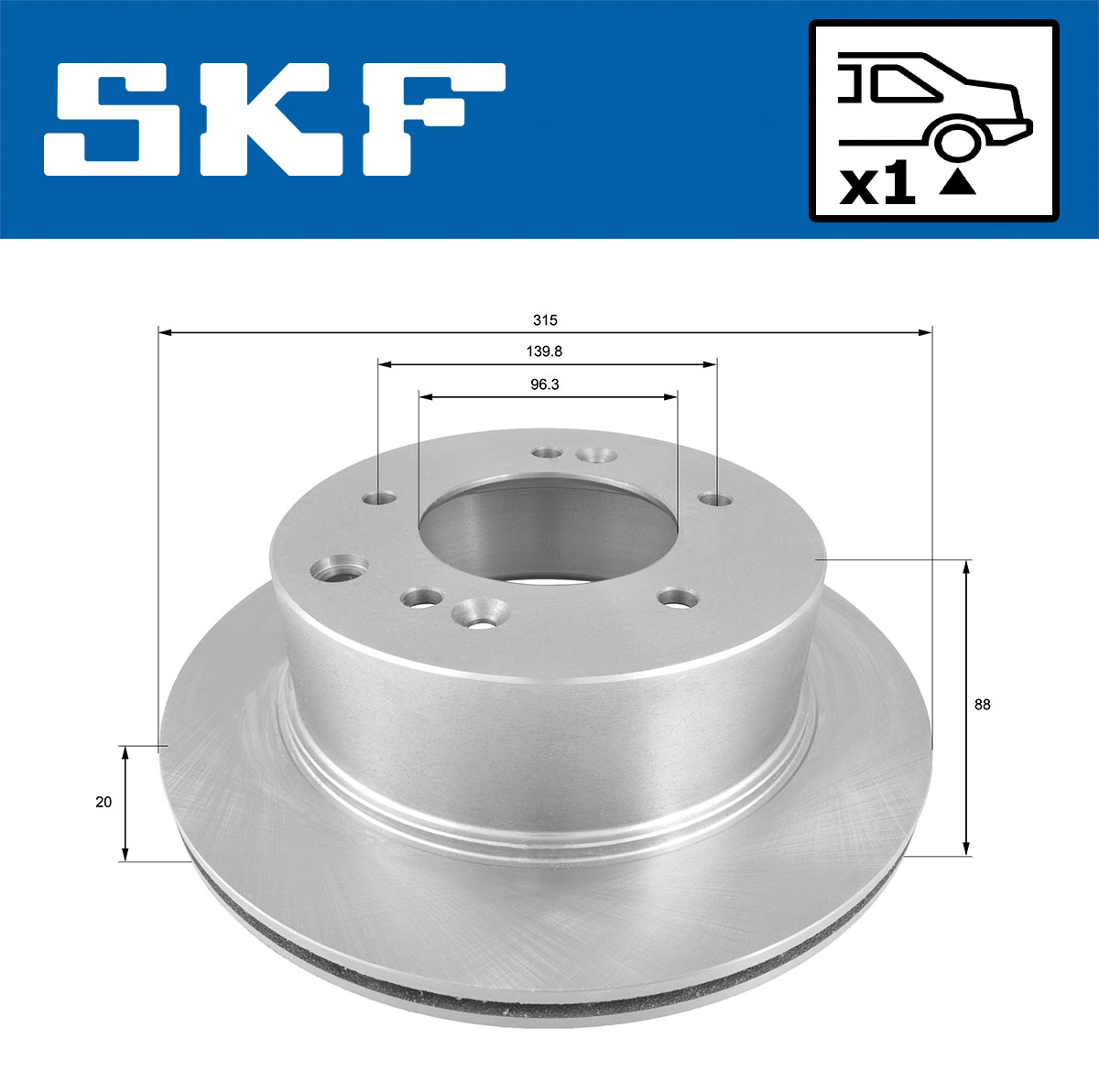 SKF Remschijf VKBD 90545 V1