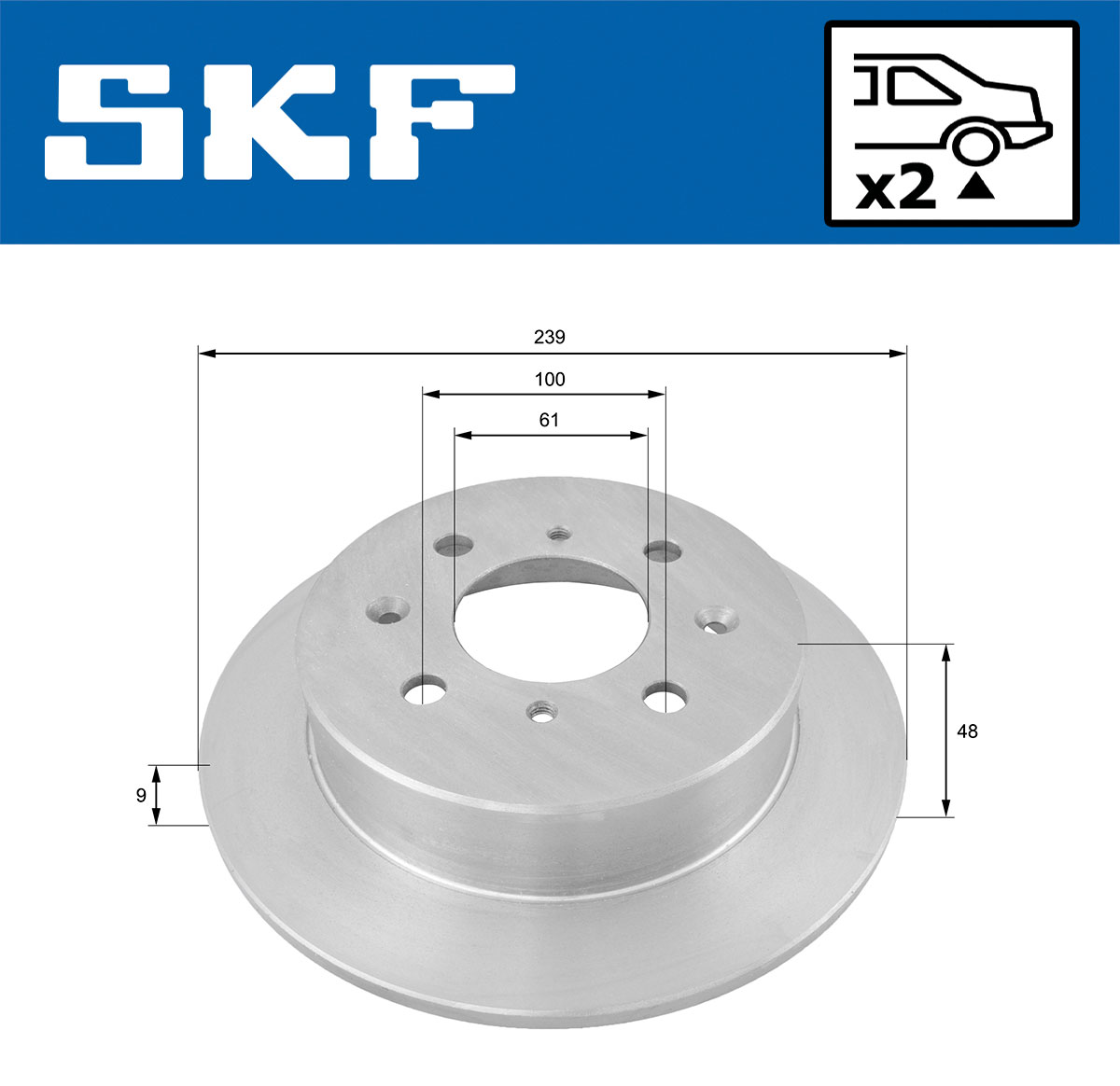 SKF Remschijf VKBD 90567 S2