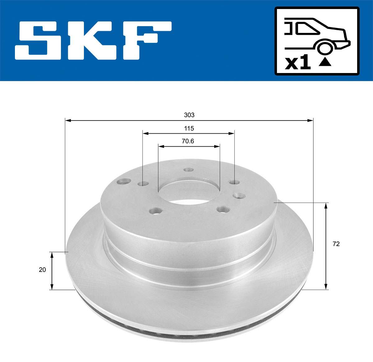 SKF Remschijf VKBD 90571 V1