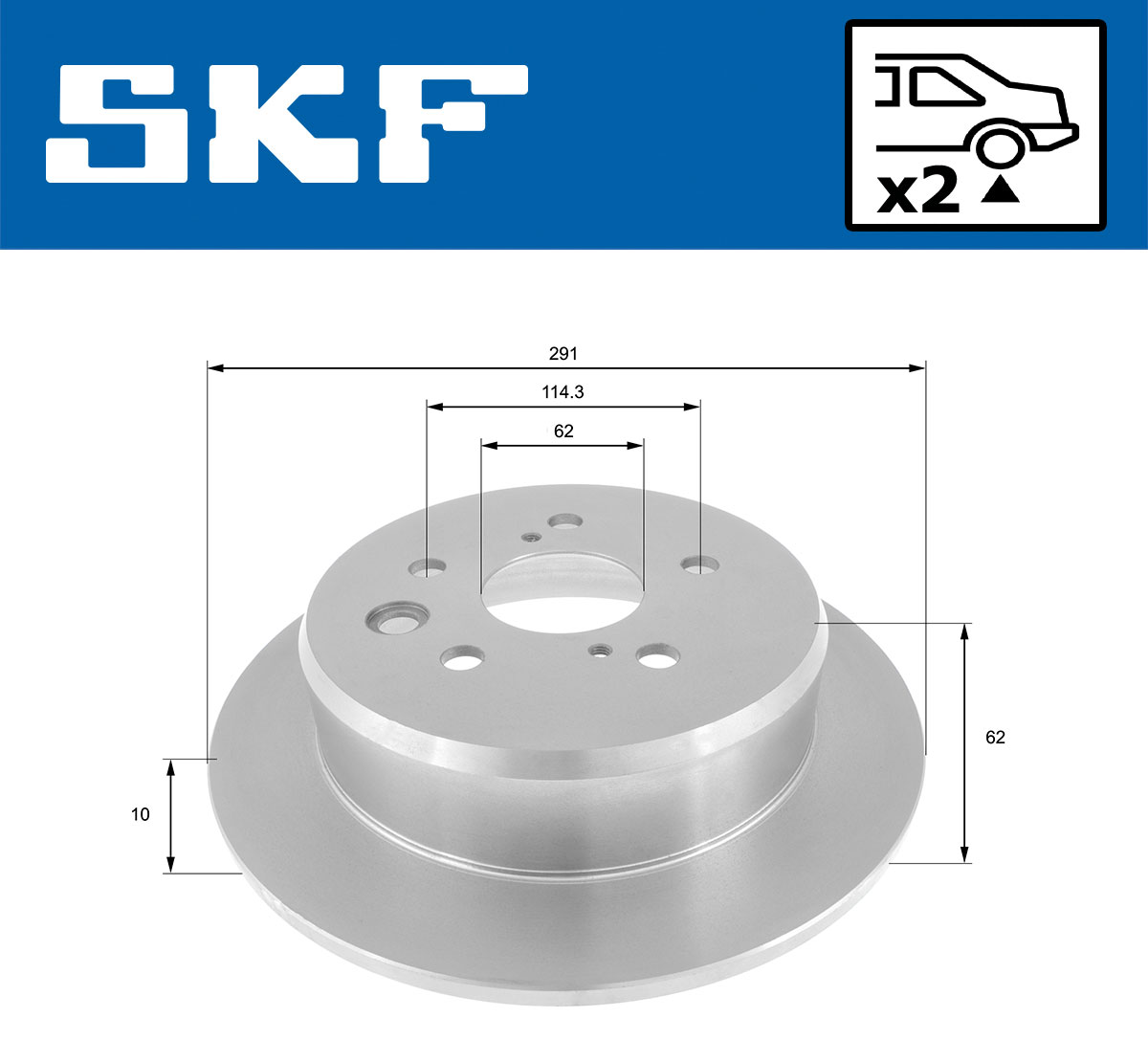 SKF Remschijf VKBD 90601 S2