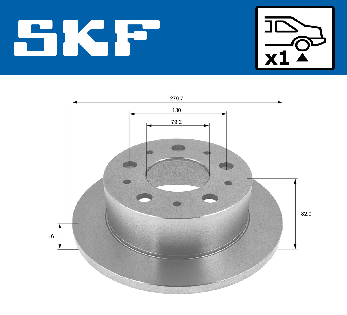 SKF Remschijf VKBD 90619 S1