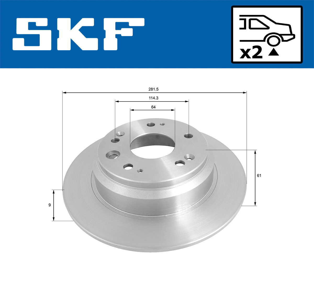 SKF Remschijf VKBD 90621 S2