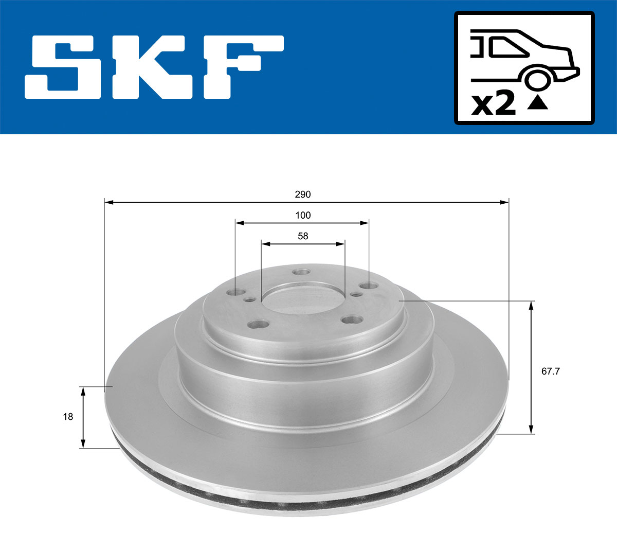 SKF Remschijf VKBD 90634 V2