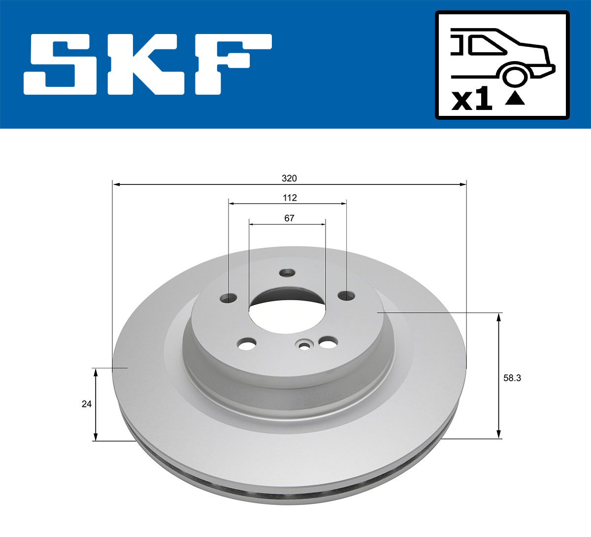 SKF Remschijf VKBD 90675 V1