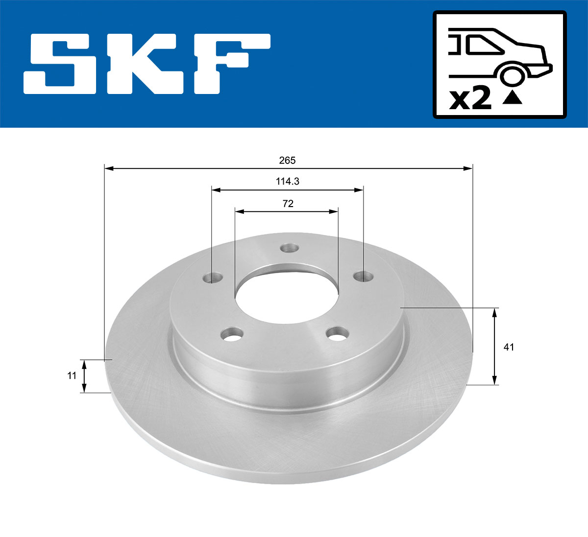 SKF Remschijf VKBD 90740 S2