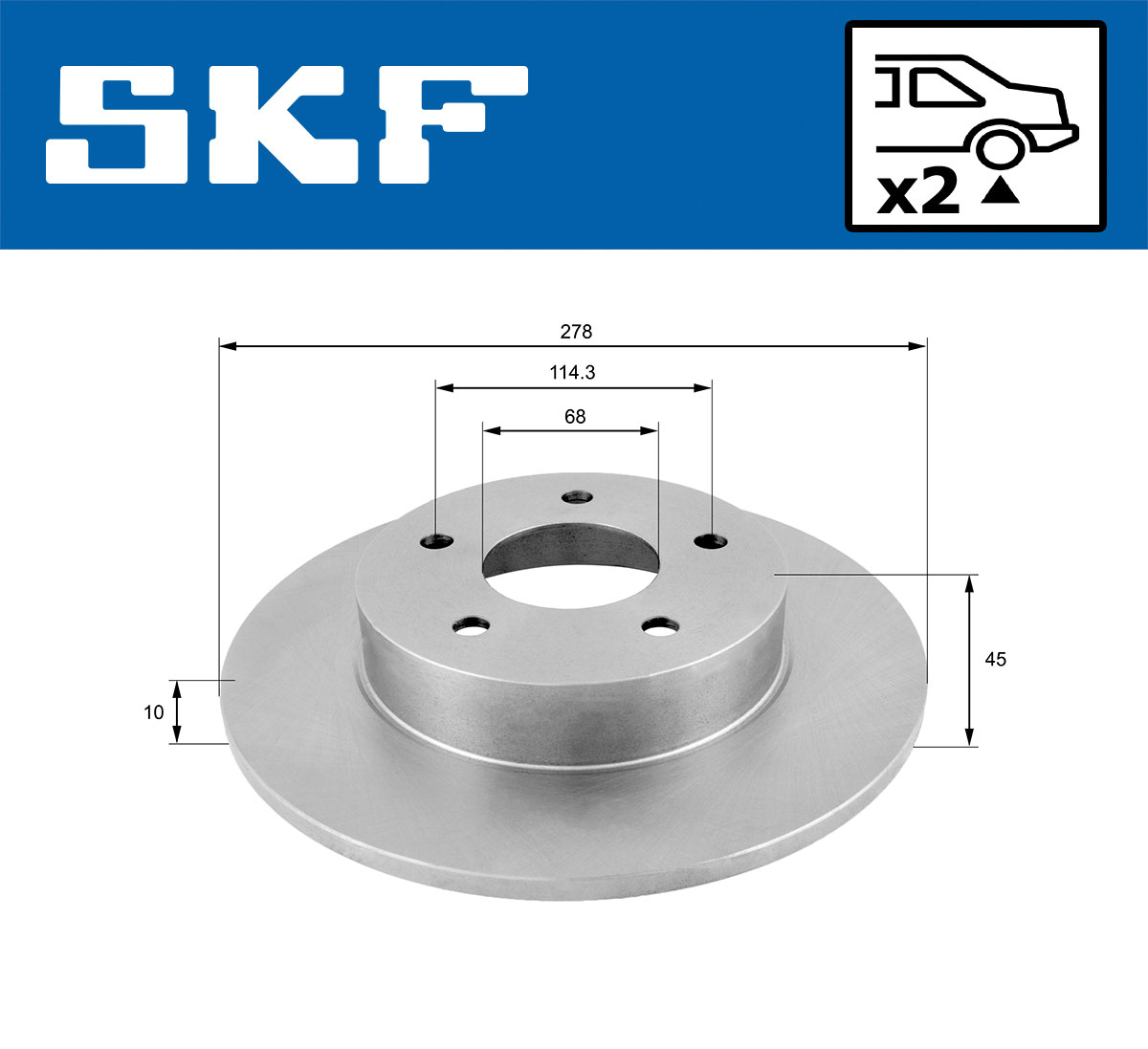 SKF Remschijf VKBD 90800 S2