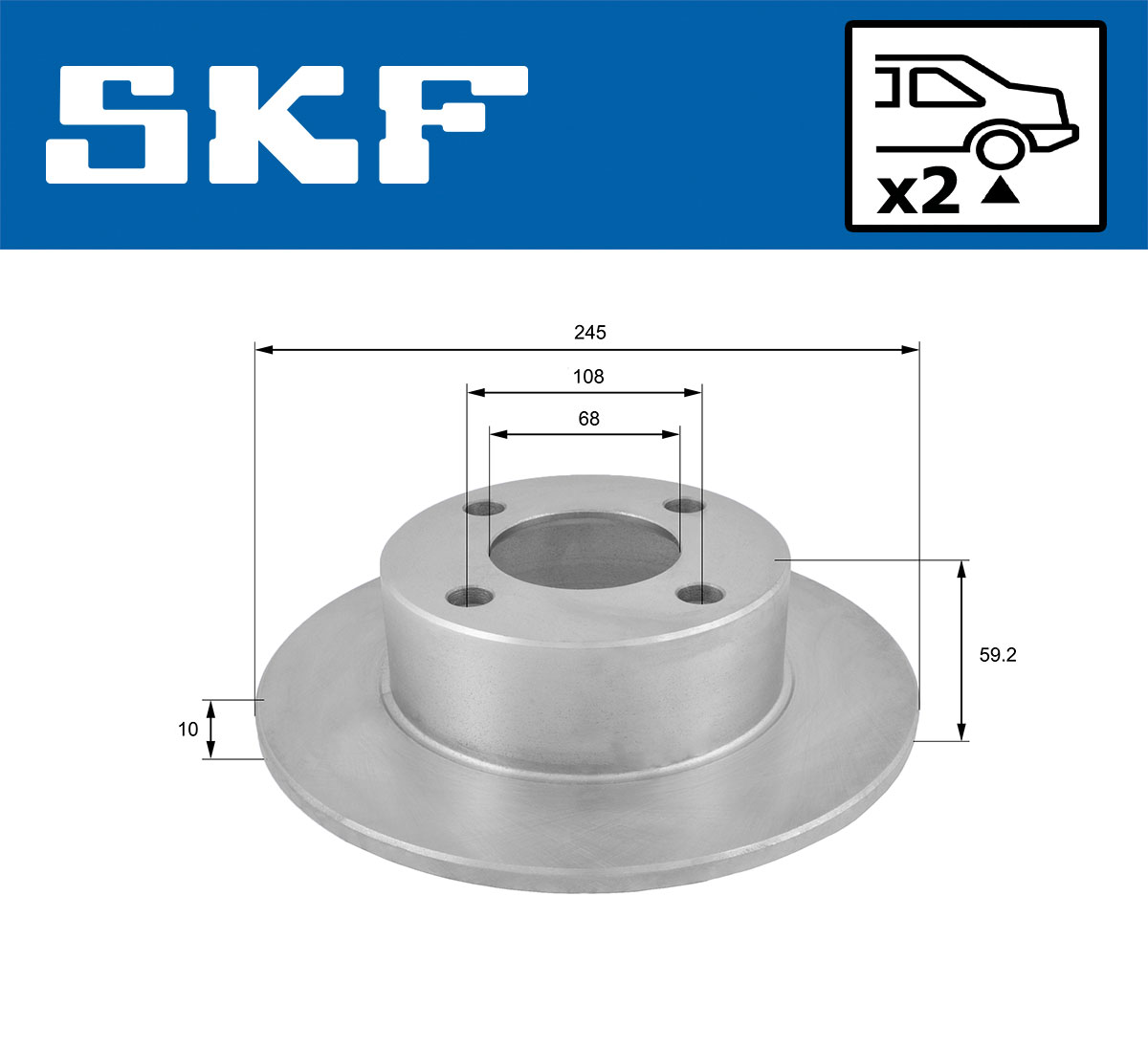 SKF Remschijf VKBD 90815 S2