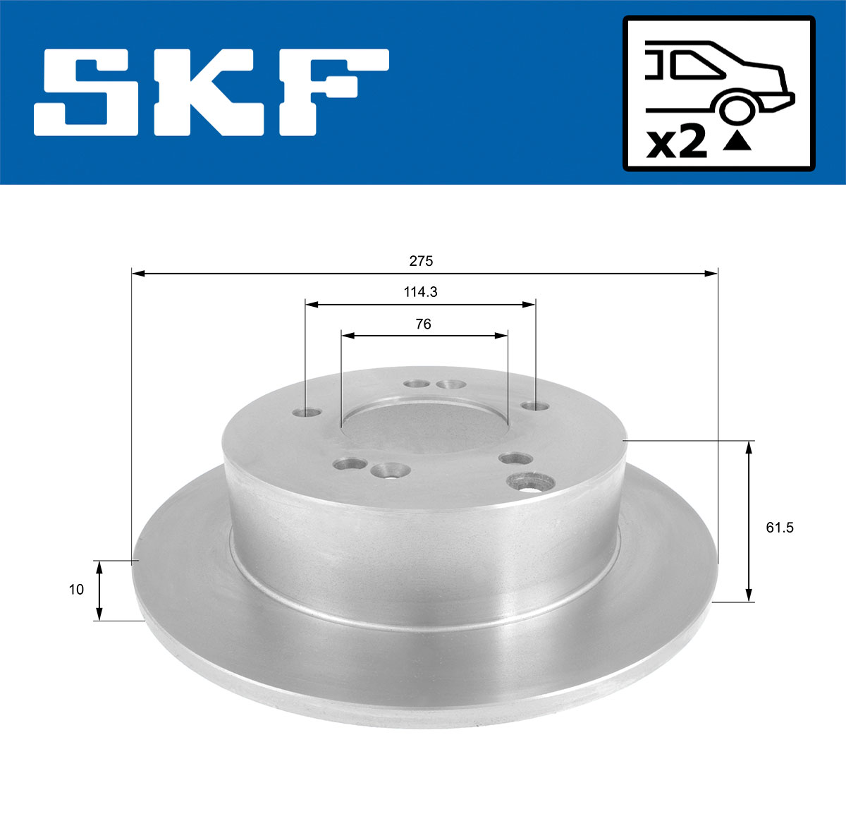 SKF Remschijf VKBD 90868 S2