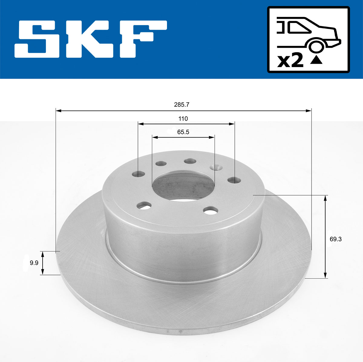 SKF Remschijf VKBD 90972 S2