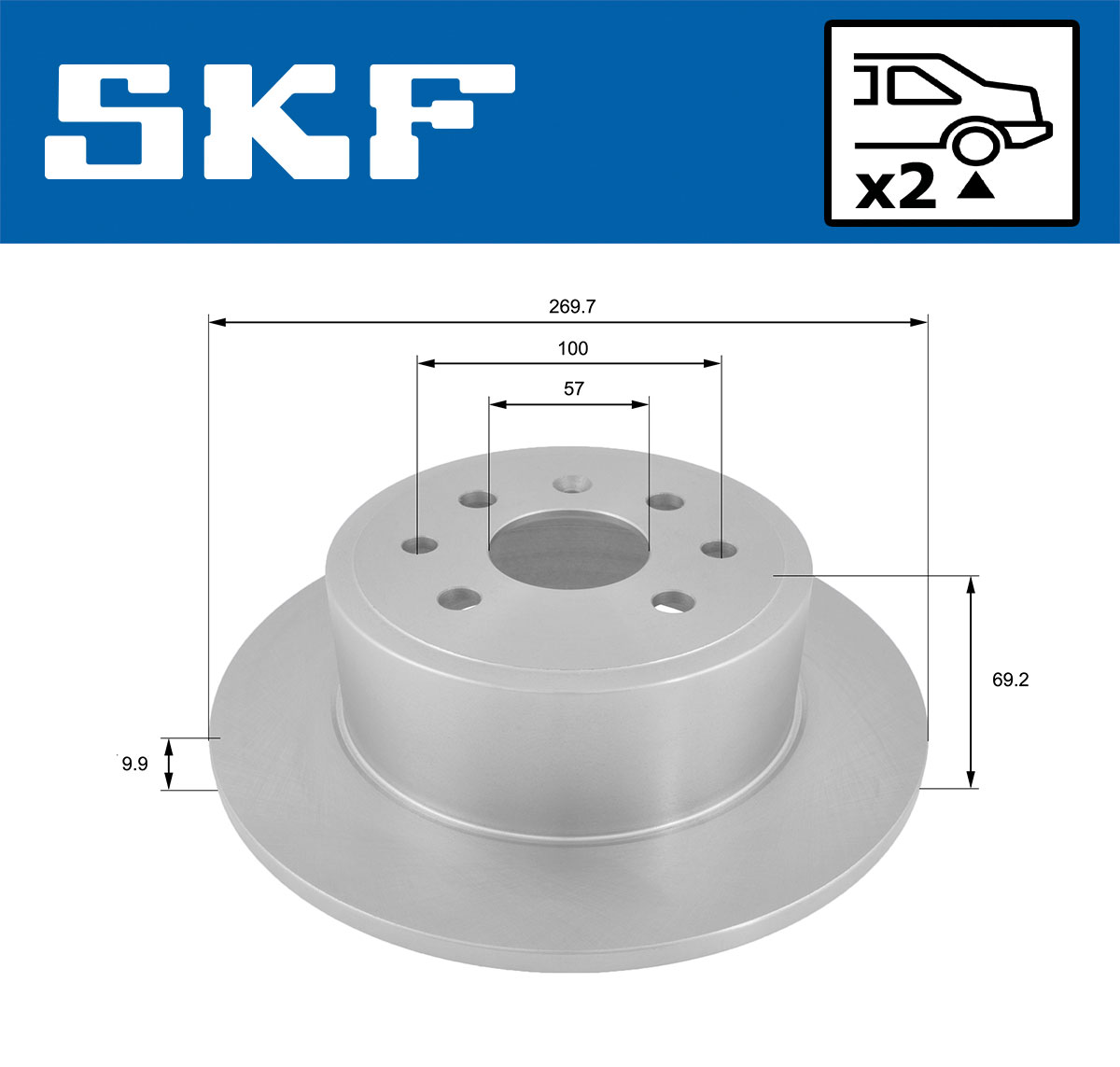 SKF Remschijf VKBD 91020 S2