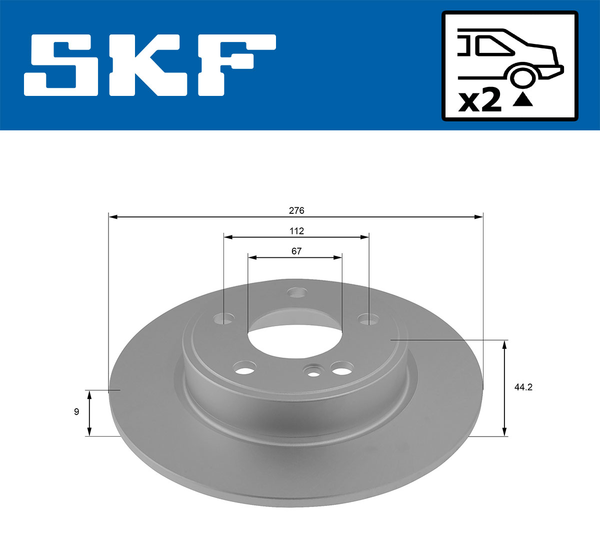 SKF Remschijf VKBD 91065 S2